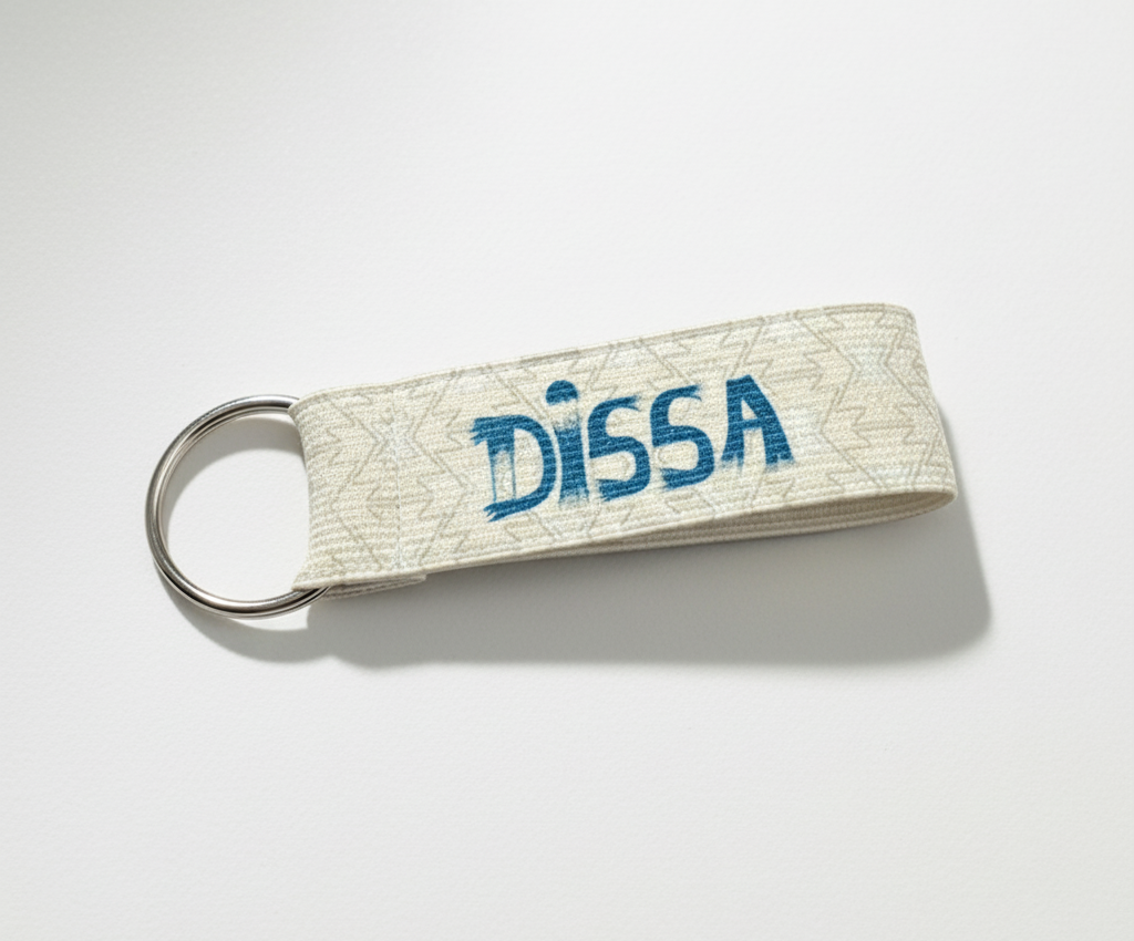 Llaveros en Cinta Elastica 8,5cm de largo